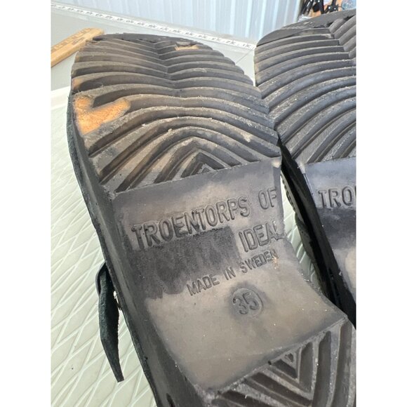 Troentorp Bastad Donatello Clogs Women 35 Studded Round Toe Maroon Leather Shoe - Picture 8 of 9